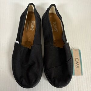 Youth TOMS alpargata black canvas size 2